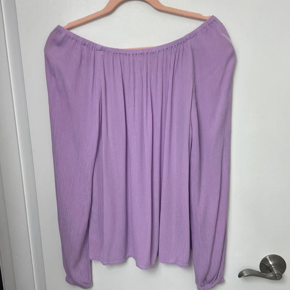 148. Sanctuary Purple Ballet neck Long Sleeve Top, S, Can be worn off shoulders - Picture 7 of 10
